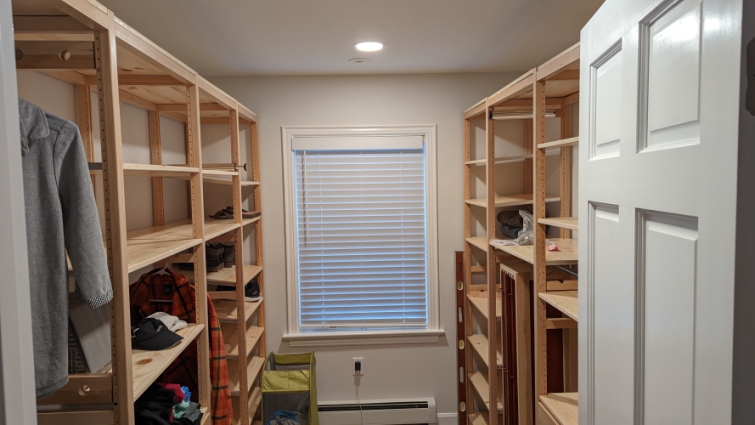 Solid Wood White Closet